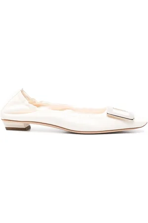 Roger Vivier Belle Vivier Leather Ballet Flats