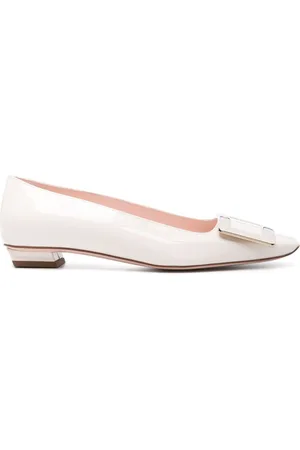 Roger Vivier Belle Vivier Leather Ballet Flats