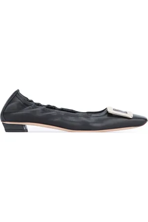 Roger Vivier Belle Vivier Leather Ballet Flats