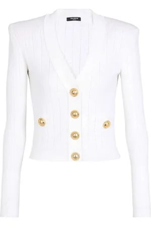 Balmain Buttoned V-necked Cardigan