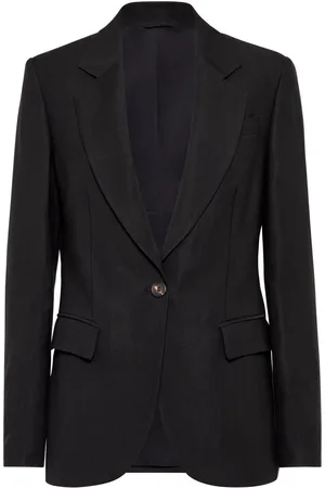Brunello Cucinelli Linen Fluid Jacket With Shiny Details