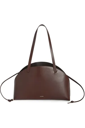 Jil Sander Curve Medium Leather Shoulder Bag