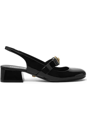 VERSACE Gianni Ribbon Patent Leather Pumps