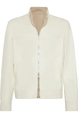 Brunello Cucinelli Reversible Leather Bomber Jacket