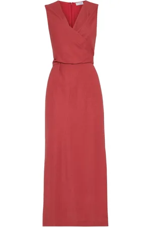 Brunello Cucinelli Wrap Effect Linen Dress