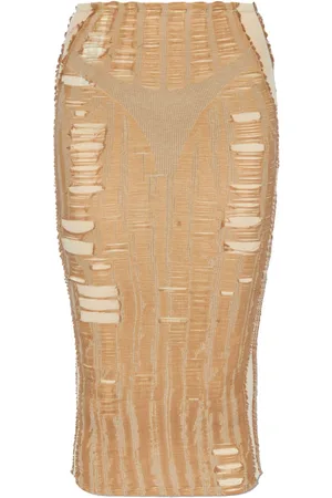 Diesel Cotton Blend Long Skirt
