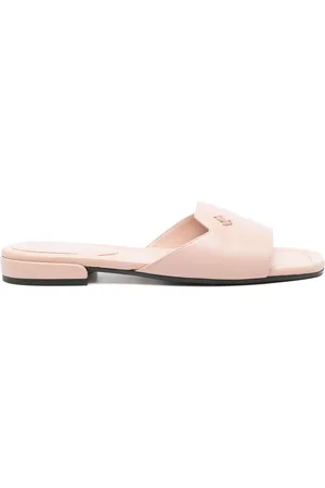 Jimmy Choo Dina Flat Leather Sandals