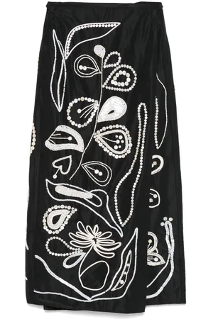FORTE FORTE Embroidered Midi Skirt
