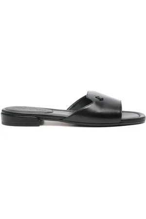 Jimmy Choo Dina Flat Leather Sandals