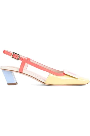 Roger Vivier Belle Vivier Leather Slingback Pumps