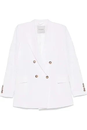 ERMANNO SCERVINO Linen And Cotton Embroidered Blazer Jacket