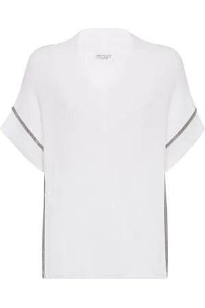 Brunello Cucinelli Cotton V-necked Top