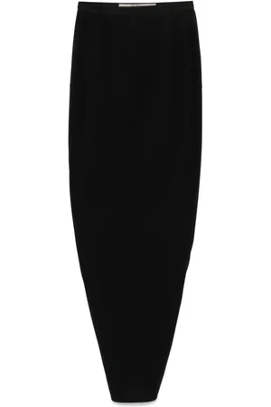 Rick Owens Soft Pillar Wool Long Skirt