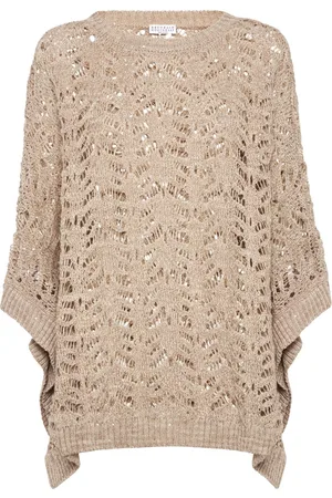 Brunello Cucinelli Linen Blend Boat-neck Sweater