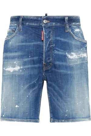 Dsquared2 Stretch Cotton Denim Shorts