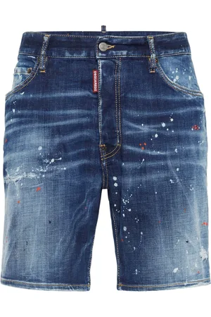 Dsquared2 Stretch Cotton Denim Shorts