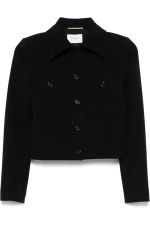 Saint Laurent Wool Blend Cropped Jacket