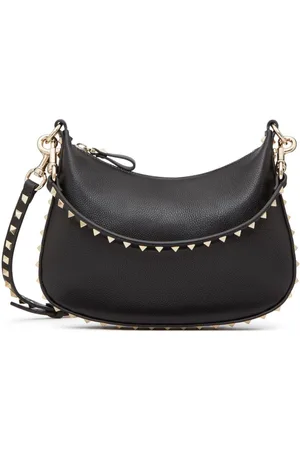 VALENTINO GARAVANI Rockstud Small Leather Hobo Bag