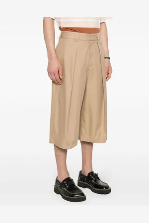 Loewe Cotton Pleated Cropped Trousers