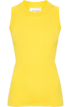 Sportmax Ribbed Cotton Tank Top