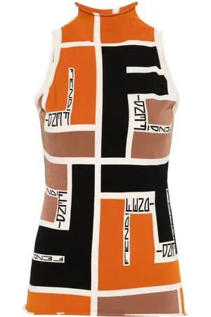 Fendi Printed Turtle-neck Top
