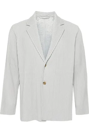 Issey Miyake Pleated Single-breasted Jacket