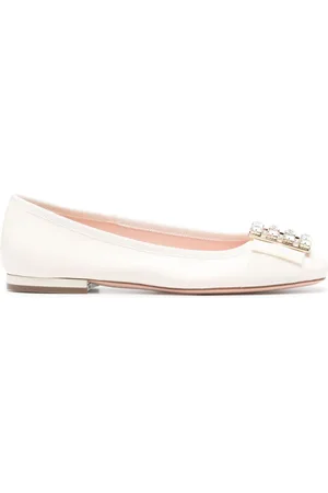 Roger Vivier Très Vivier Leather Ballet Flats