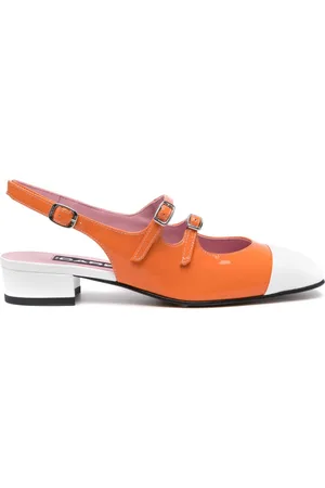 Carel Abricot Patent Slingback Ballet Flats