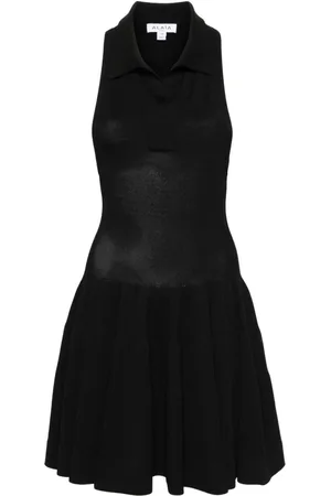 Alaïa Piquet Knit Polo Dress