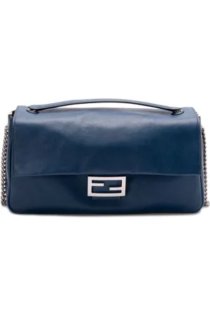 Fendi Baguette Chain Large Leather Shoulder Bag