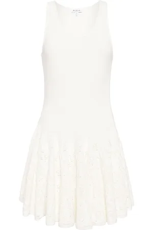 Alaïa Cotton Lace Skater Dress
