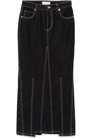 Marine Serre Moon Denim Long Skirt