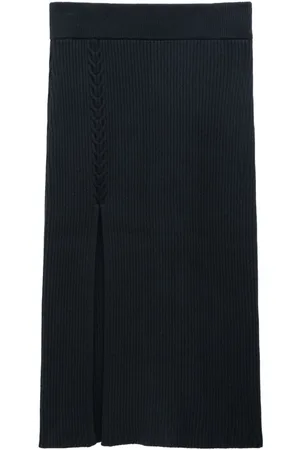 Filippa K Cable Knit Asymmetrical Skirt