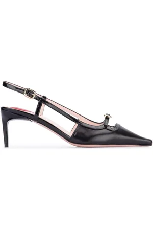 Roger Vivier Mini Buckle Leather Slingback Pumps