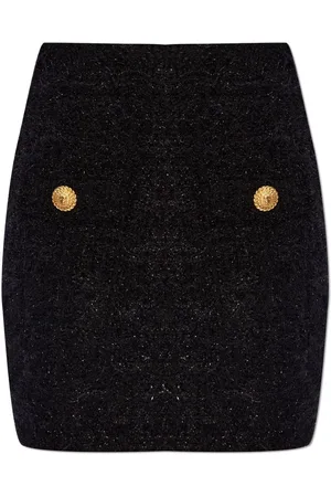 Balmain Buttoned Tweed Skirt