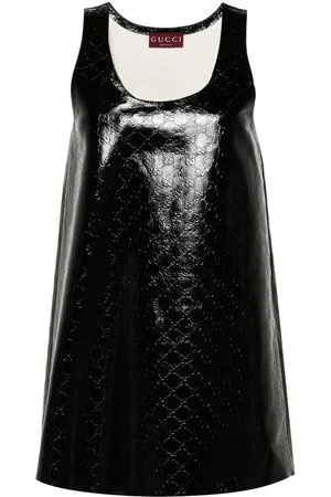 Gucci Gg Leather Mini Dress