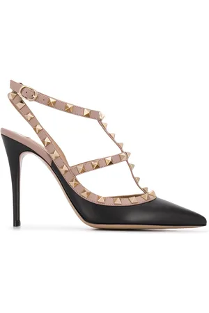 VALENTINO GARAVANI Rockstud Leather Slingback Pumps