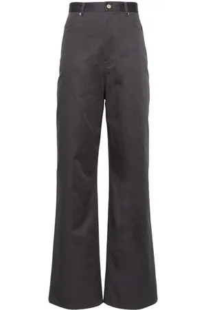 Loewe High-waisted Cotton Trousers