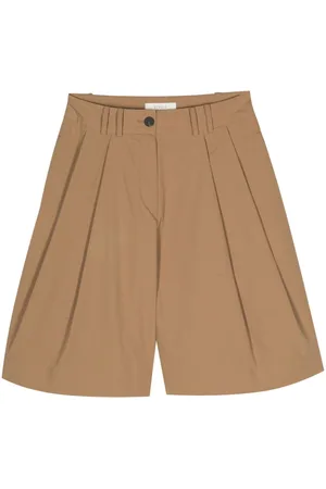 STUDIO NICHOLSON Double Pleated Cotton Shorts
