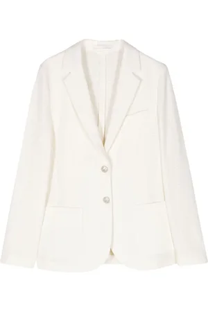 Circolo Linen And Cotton Blend Single-breasted Jacket