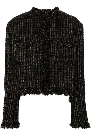 SACAI Tweed Wool Short Jacket