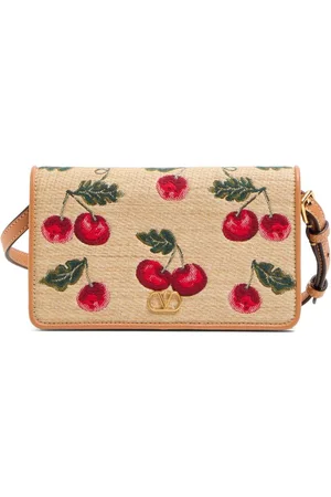VALENTINO GARAVANI Vlogo Signature Rafia Mini Bag