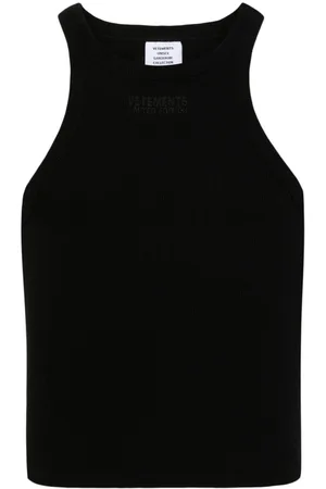 Vetements Logo Cotton Tank Top