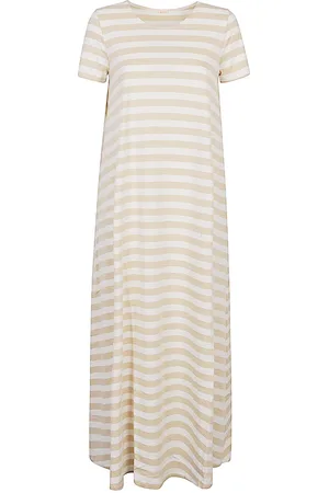 Apuntob Striped Cotton Long Dress