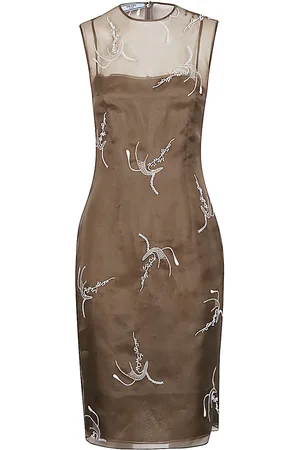 Prada Embroidered Silk Dress