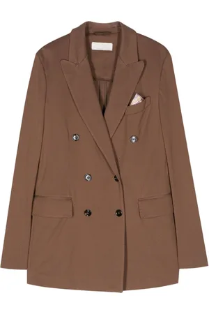 Circolo Double-breasted Pique Jacket