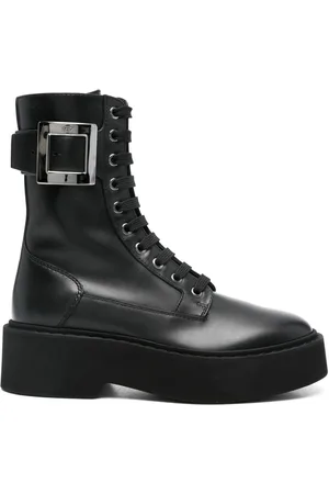 Roger Vivier Viv Rangers Leather Boots