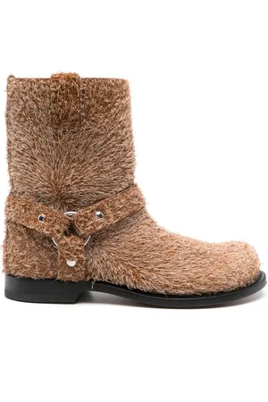 Loewe Campo Leather Biker Boots