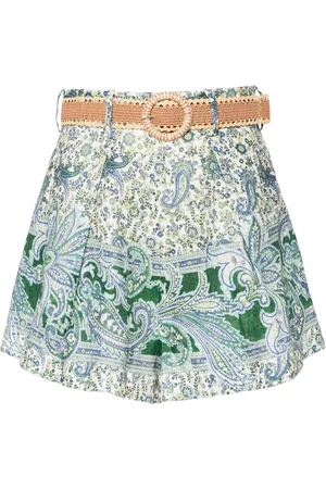 ZIMMERMANN Paisley Print Linen Shorts