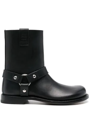 Loewe Campo Leather Biker Boots